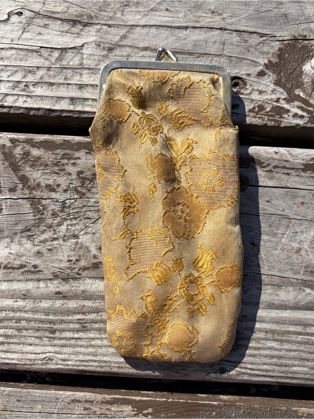 Floral Jaquard Spectacle Case: Victorian Inspired Eyeglass Holder